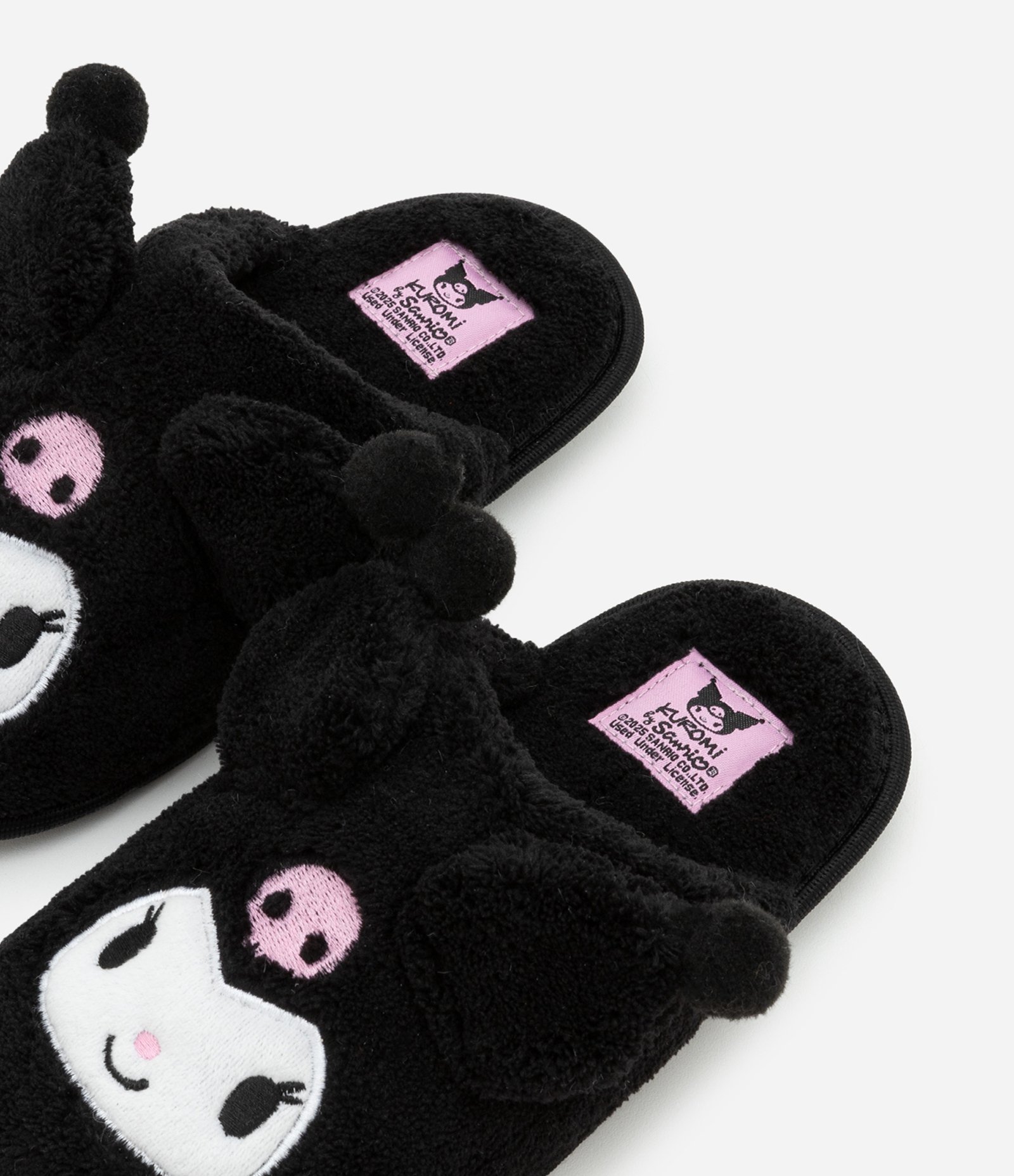 Pantufa Chinelo Infantil com Bordado Kuromi - Tam 29 a 36 Preto 2