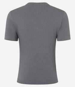 Blusa T-shirt em Algodão com Estampa Gatinho