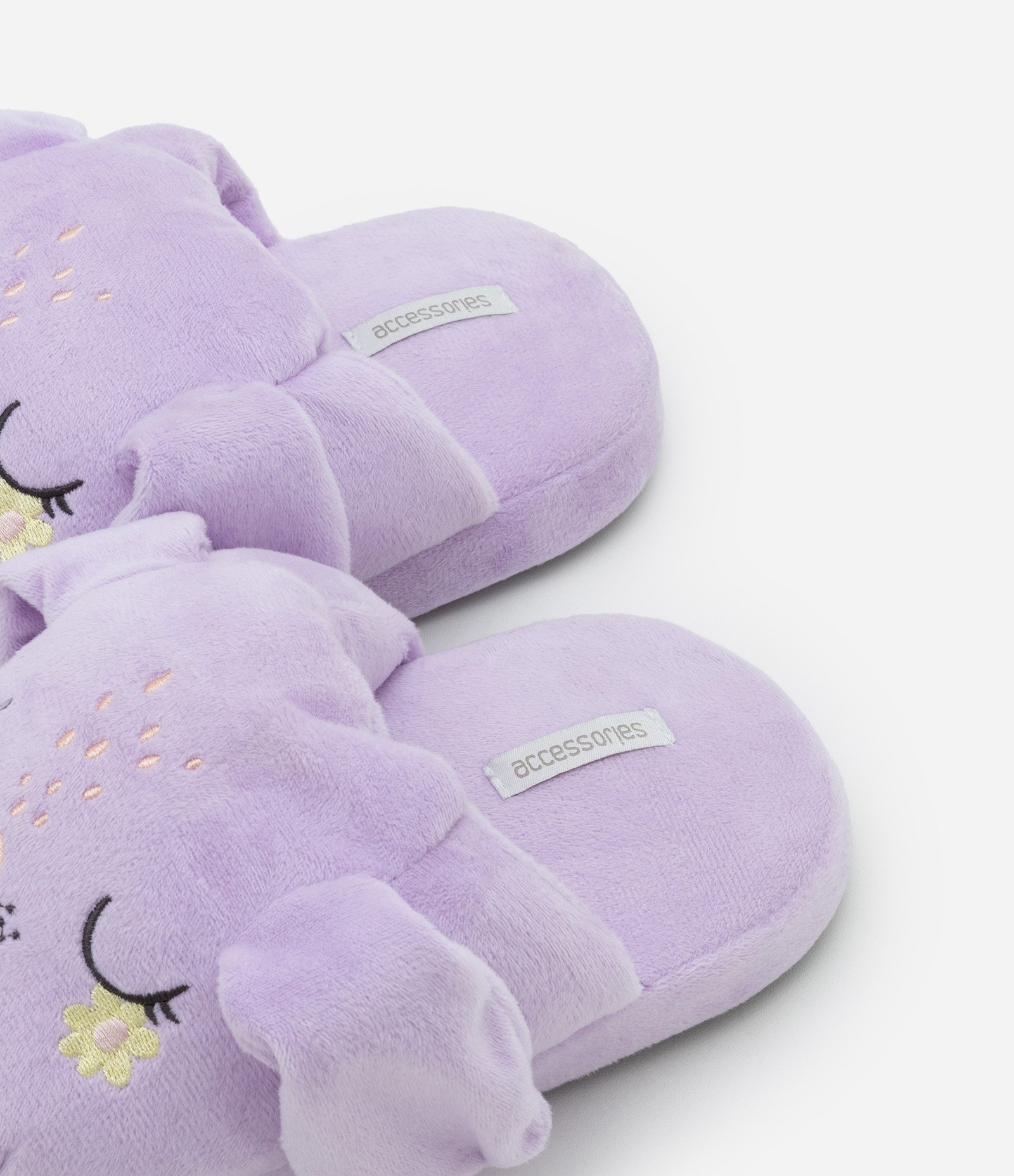 Pantufa Chinelo Infantil com Bordado Bichinho - Tam 29 a 36 Lilás 2