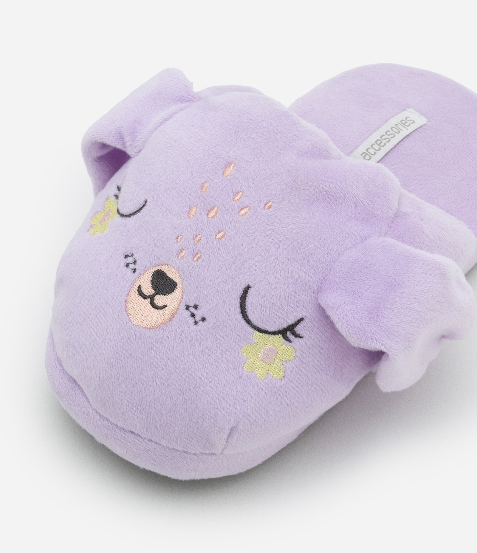 Pantufa Chinelo Infantil com Bordado Bichinho - Tam 29 a 36 Lilás 3