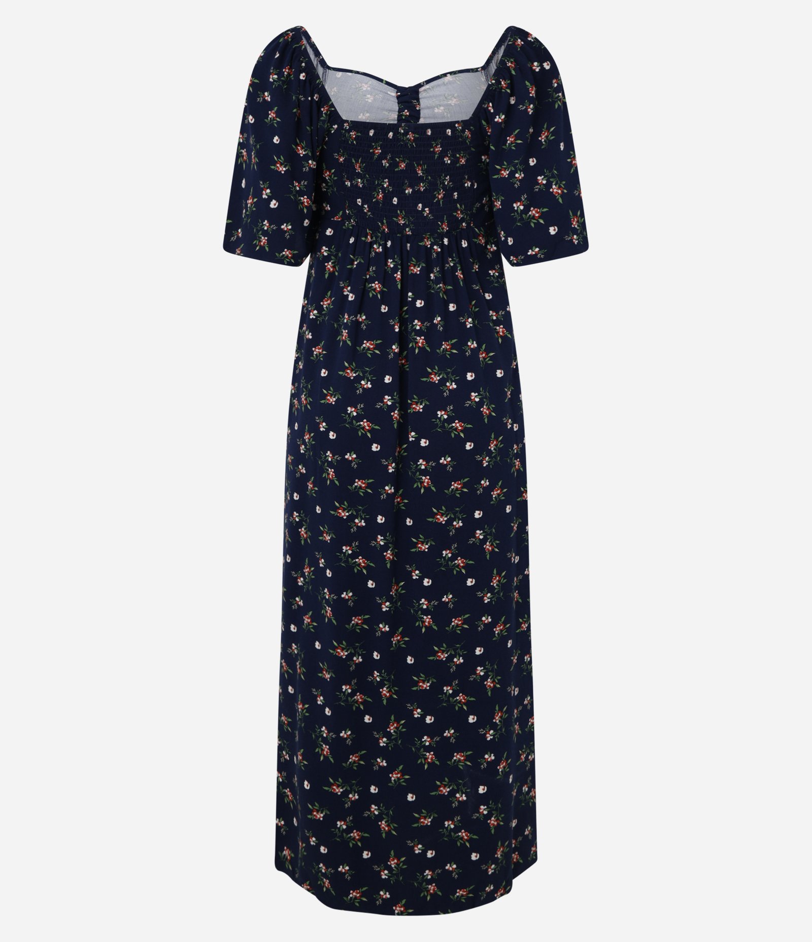 Vestido New Midi em Viscose com Florzinhas Azul 7