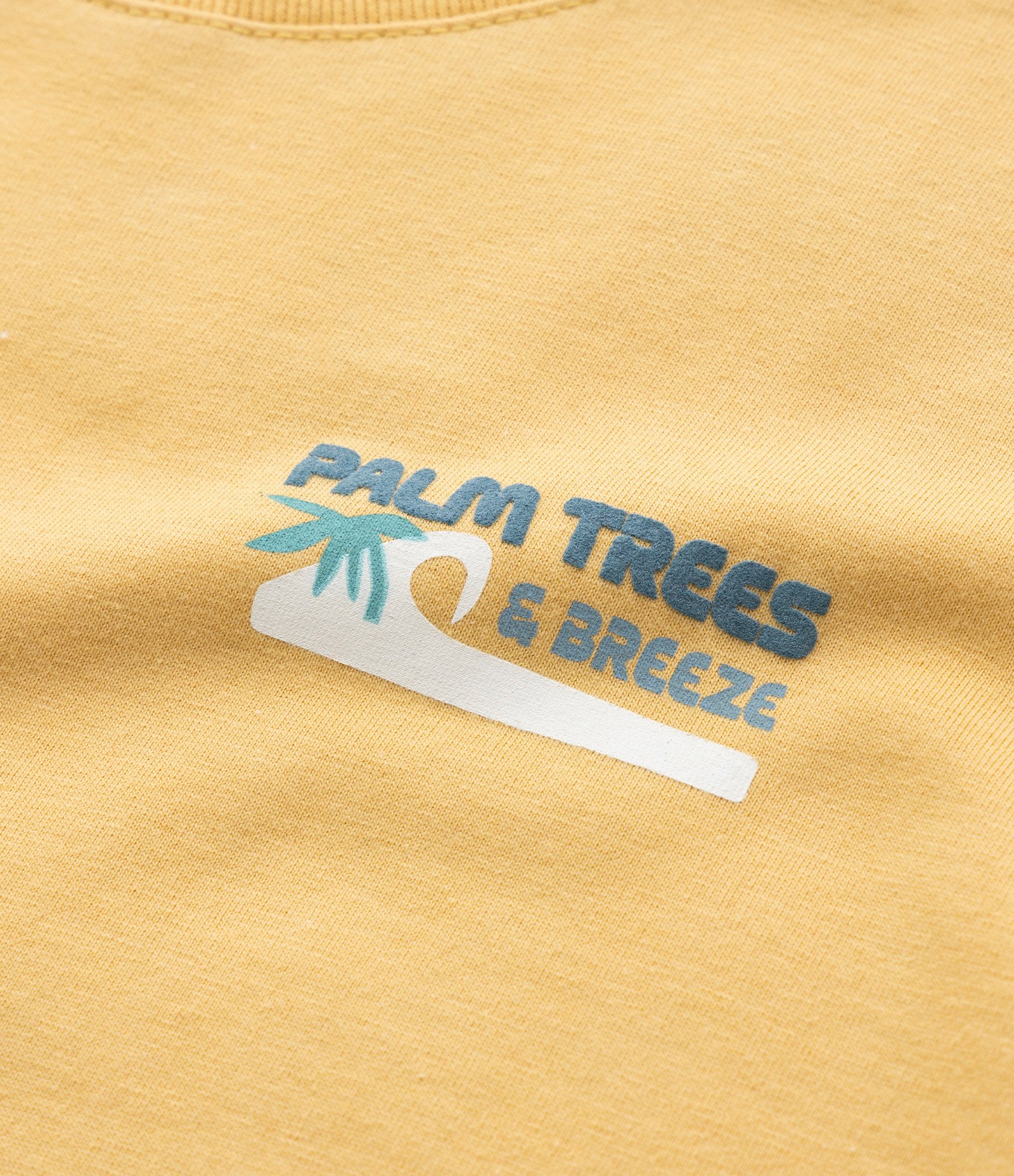 Camiseta Infantil em Algodão com Estampa Coqueiros - Tam 5 a 14 Anos Amarelo 3