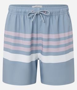 Bermuda Boardshort em Microfibra com Listras