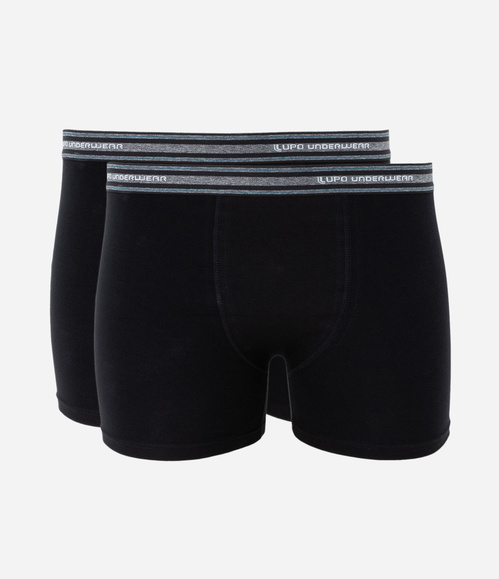 Kit 02 Cuecas Boxer em Algodão com Cós Elástico Lupo Preto 1