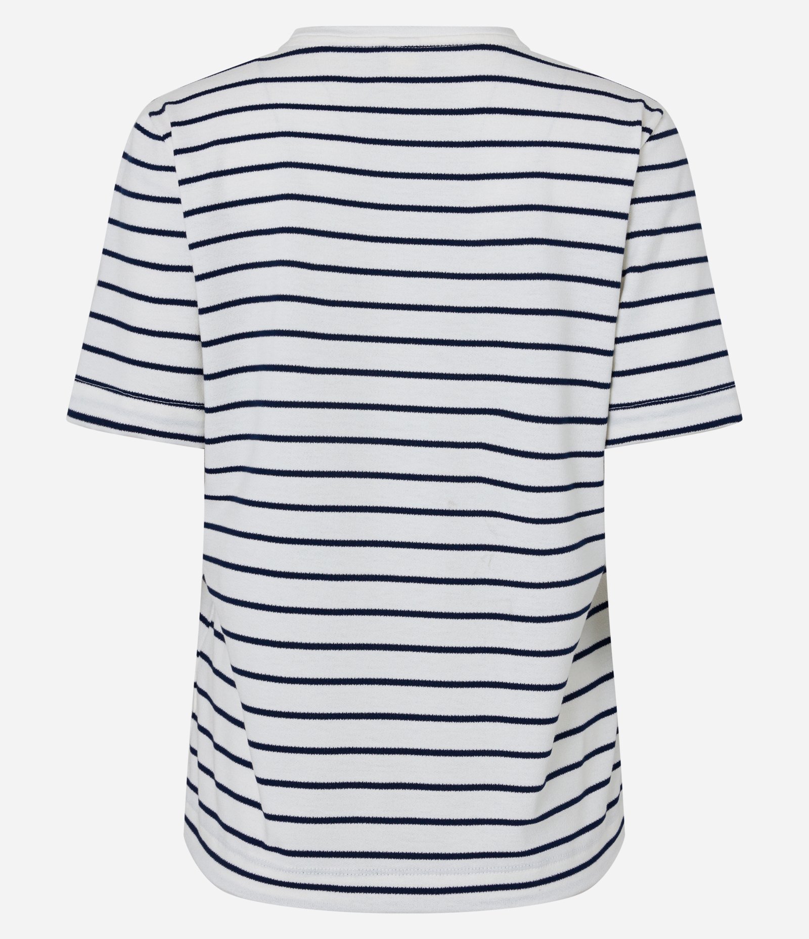 Blusa em Viscose Listada com Coqueiros Bordados Branco 3