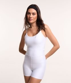 Macaquinho Esportivo Canelado em Poliamida