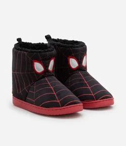 Pantufa Bota Infantil com Bordado Homem-Aranha - Tam 23 a 32
