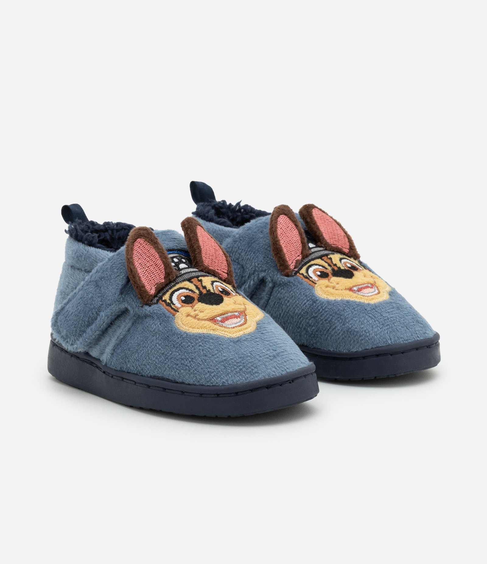 Pantufa Fechada em Fleece com Bordado Chase Patrulha Canina - Tam 19 ao 28 Azul 1