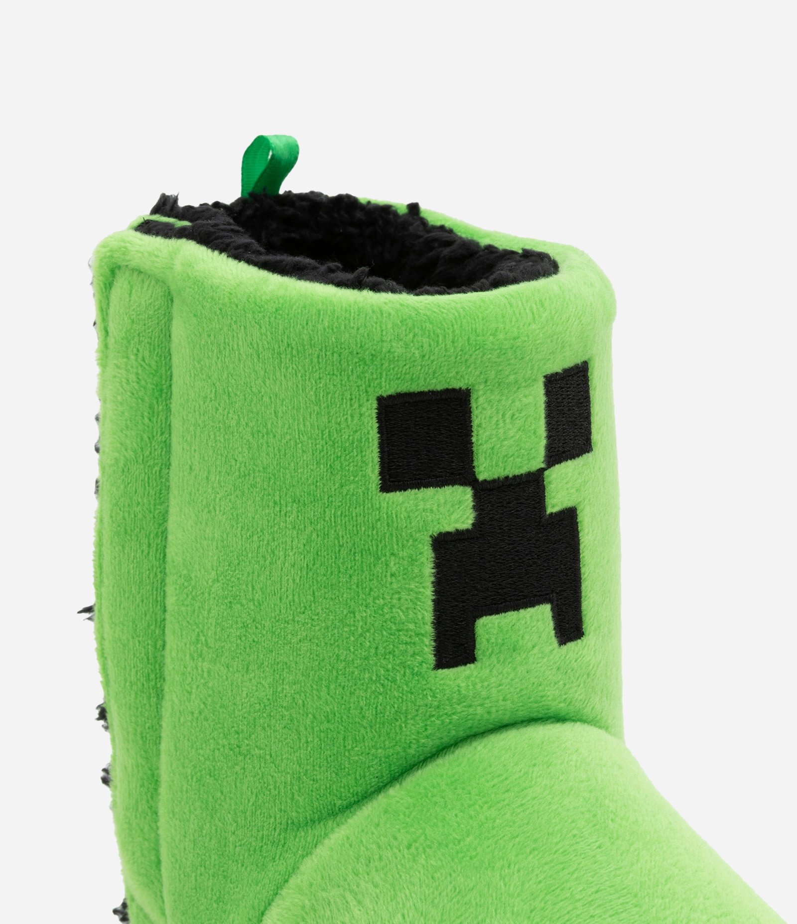 Pantufa Bota Infantil em Fleece com Bordado Minecraft- Tam 29 a 38 Verde 4