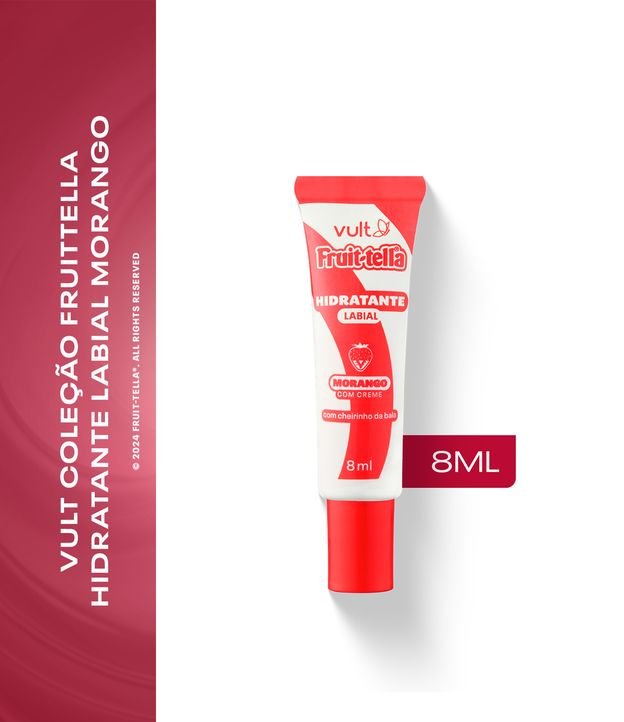 Hidratante Labial Morango com Creme Coleção Fruittella Vult