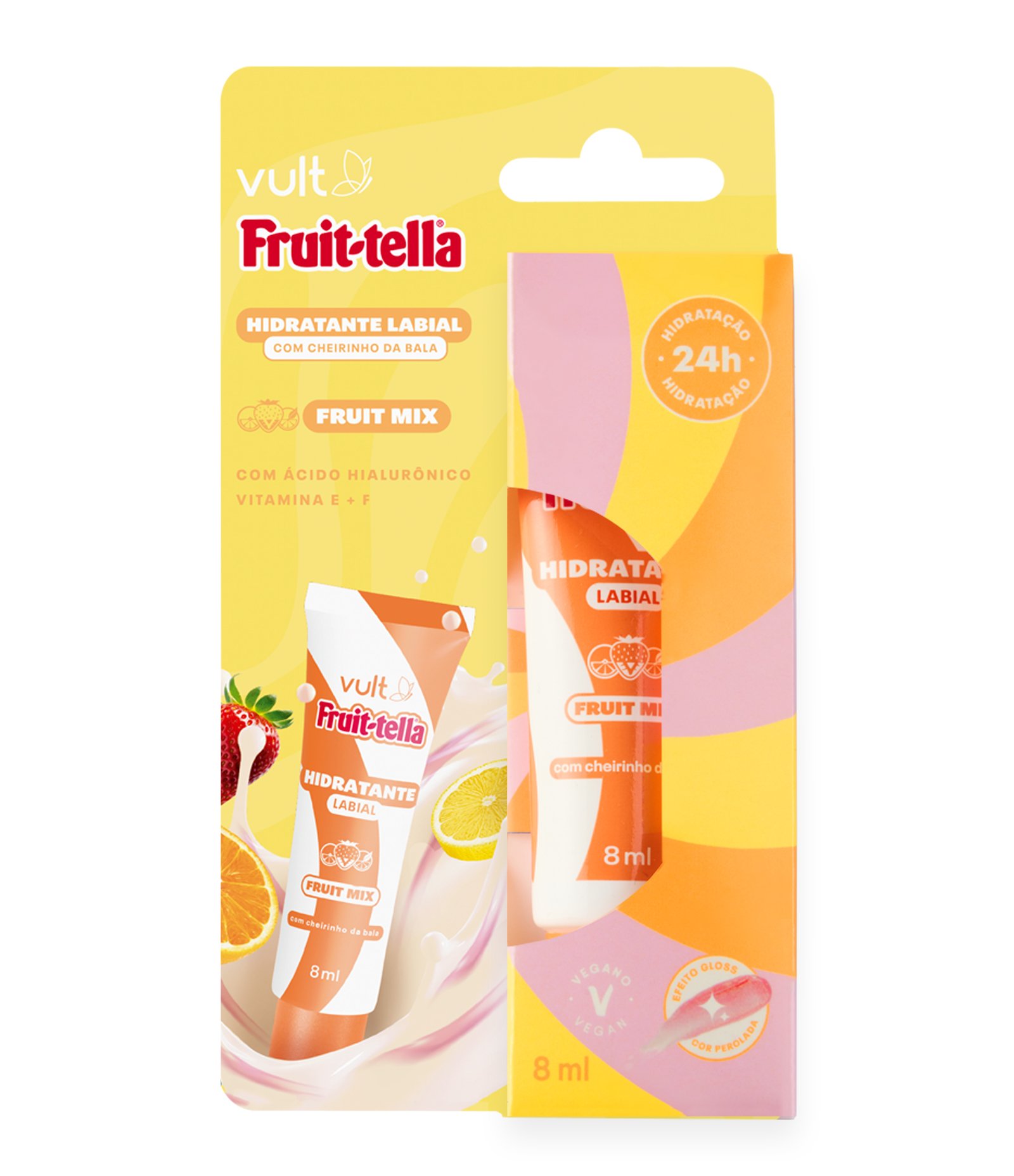 Hidratante Labial Fruit Mix Coleção Fruittella Vult 8ml 3