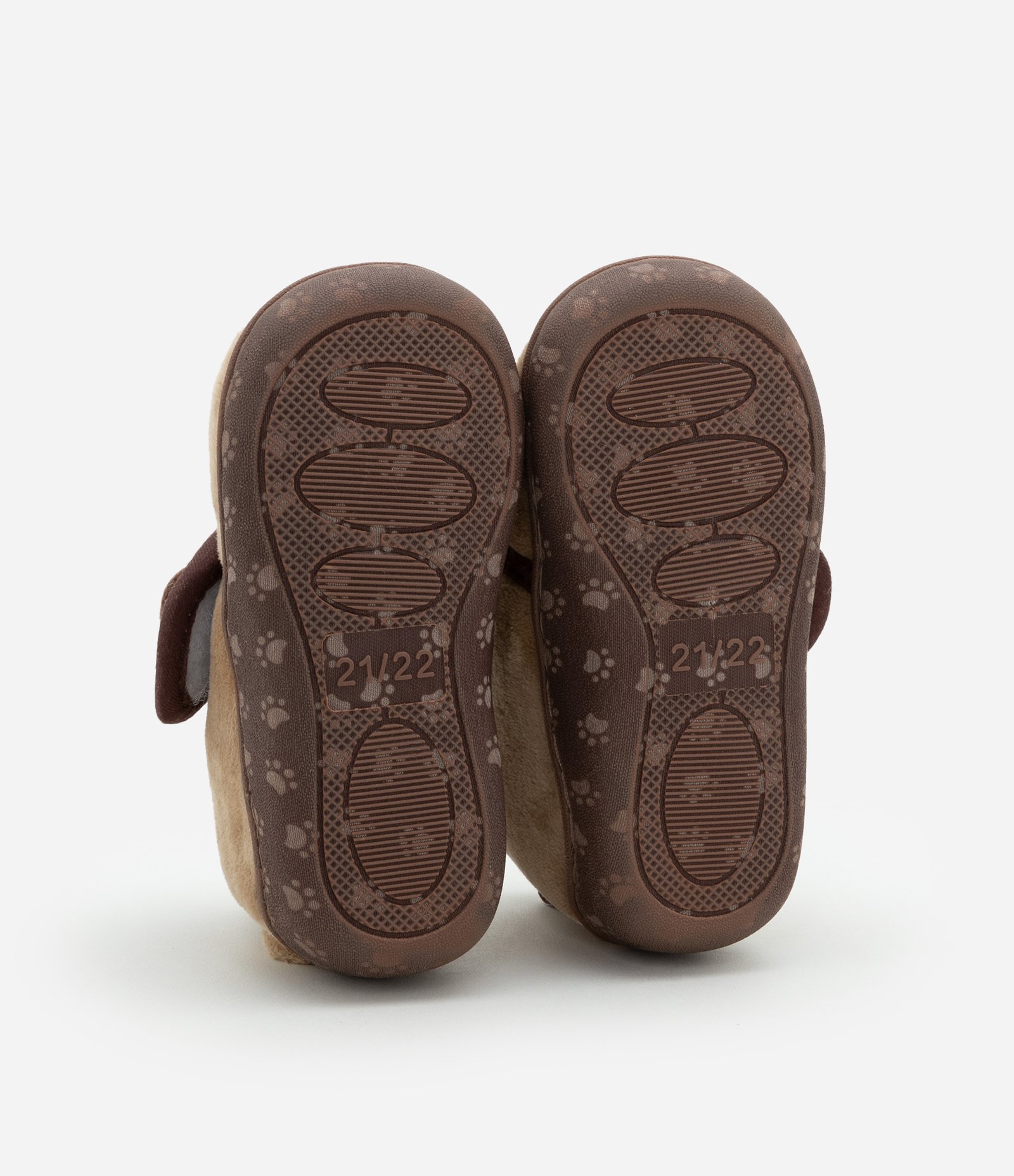 Pantufa Fechado Infantil com Bordado de Ursinho - Tam 19 a 28 Marrom 5