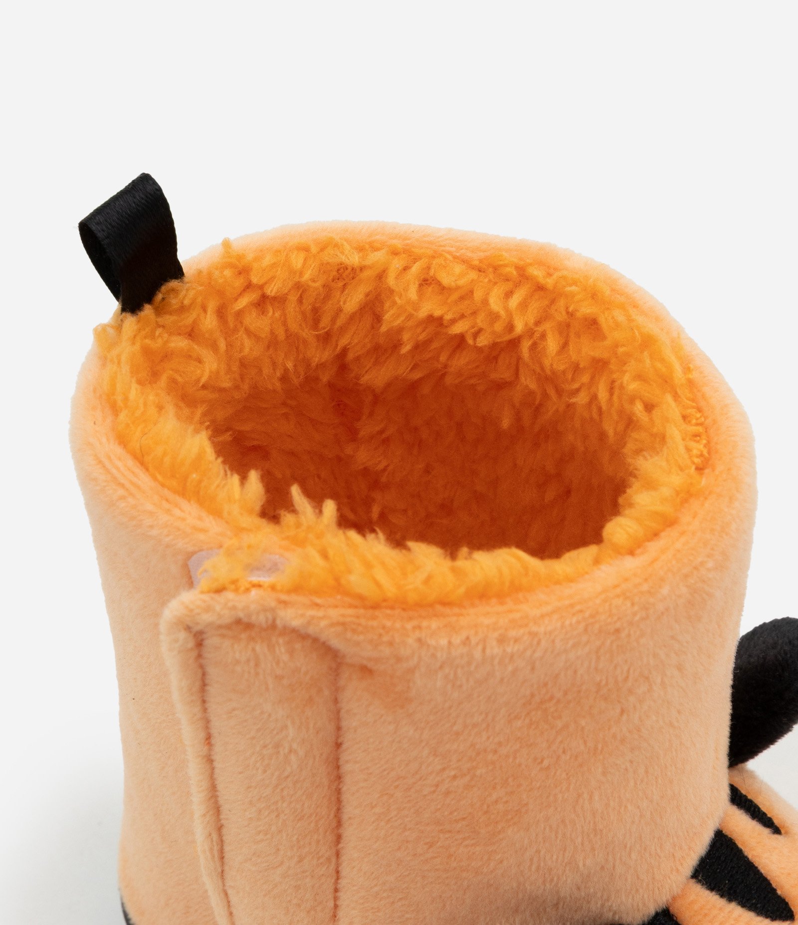 Pantufa Bota Infantil em Fleece com Bordado Tigrinho - Tam 19 a 28 Laranja 5