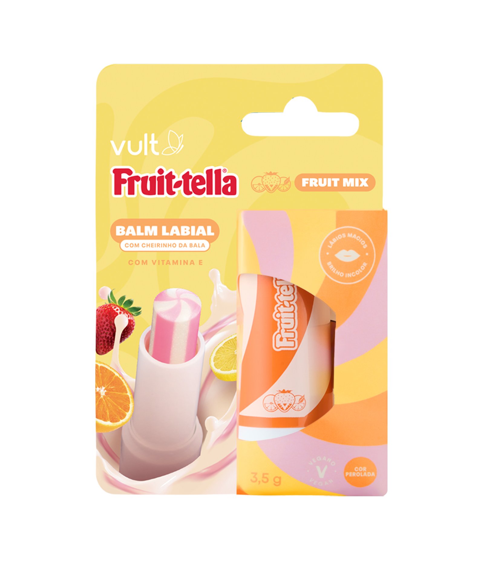 Balm Labial Fruit Mix FPS15 Coleção Fruittella Vult 3,5g 5