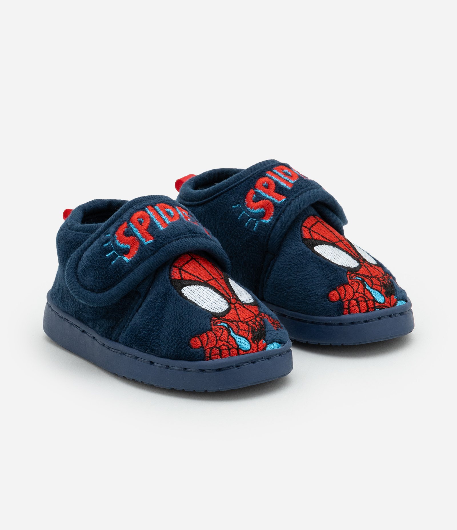 Pantufa Fechada em Fleece com Bordado Spidey - Tam 19 a 28 Azul 1