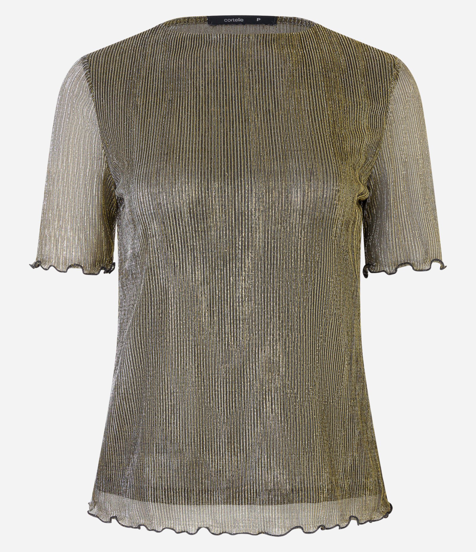 Blusa com Fio Metalizado e Frufrus Dourado 6
