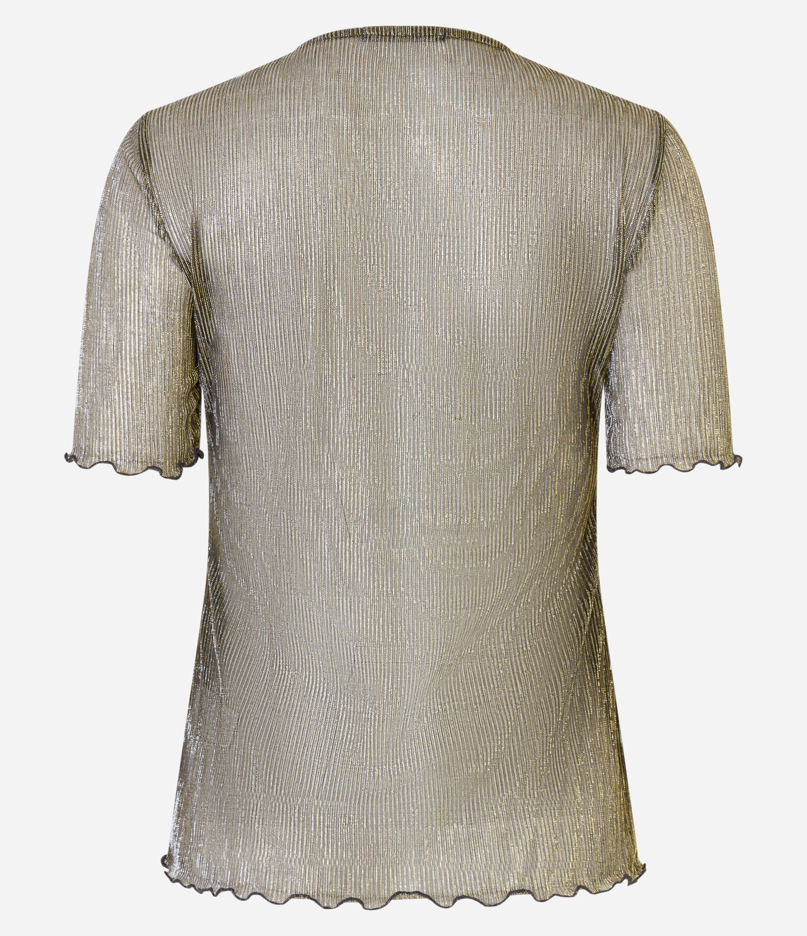 Blusa com Fio Metalizado e Frufrus Dourado 8