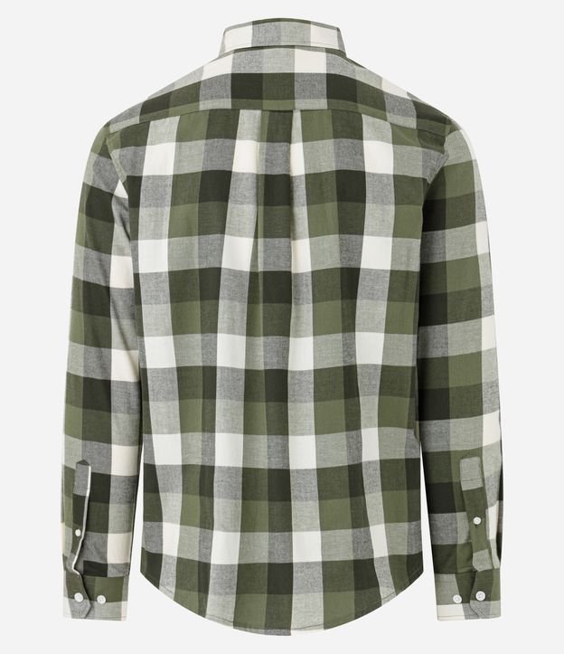 Camisa Regular em Flanela com Estampa Xadrez