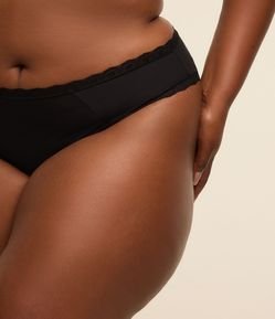 Calcinha Biquíni em Microfibra com Renda Curve & Plus Size