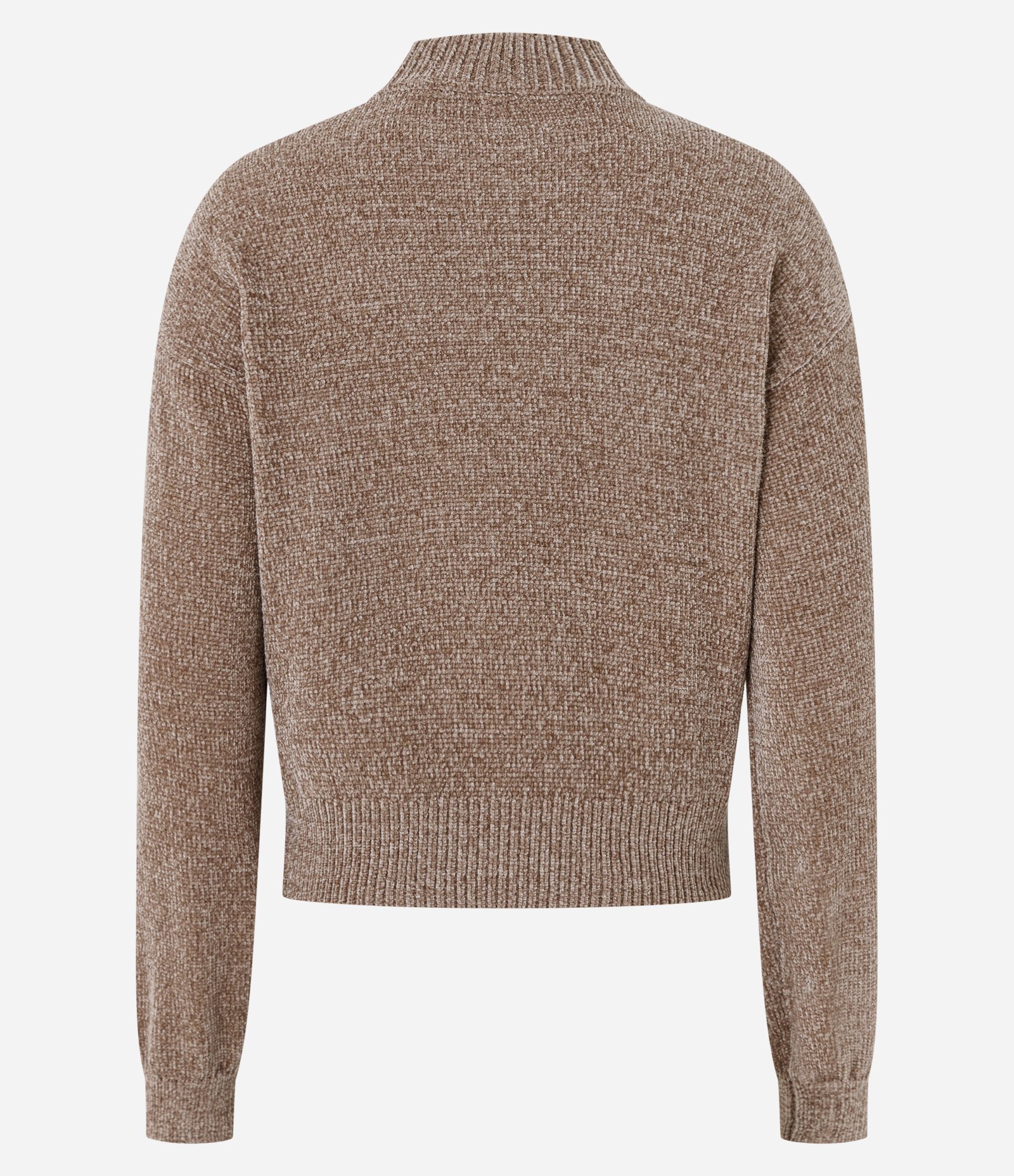 Suéter em Chenille com Golinha Alta e Ribanas 6