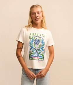 Blusa T-shirt em Algodão com Estampa Abacaxi Rei