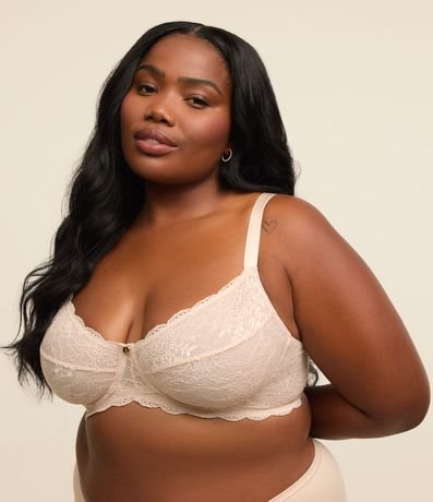 Sutiã Meia Taça Com Aro Sem Bojo Renda Curve & Plus Size Sutiã Meia Taça Com Aro Sem Bojo Renda Curve & Plus Size