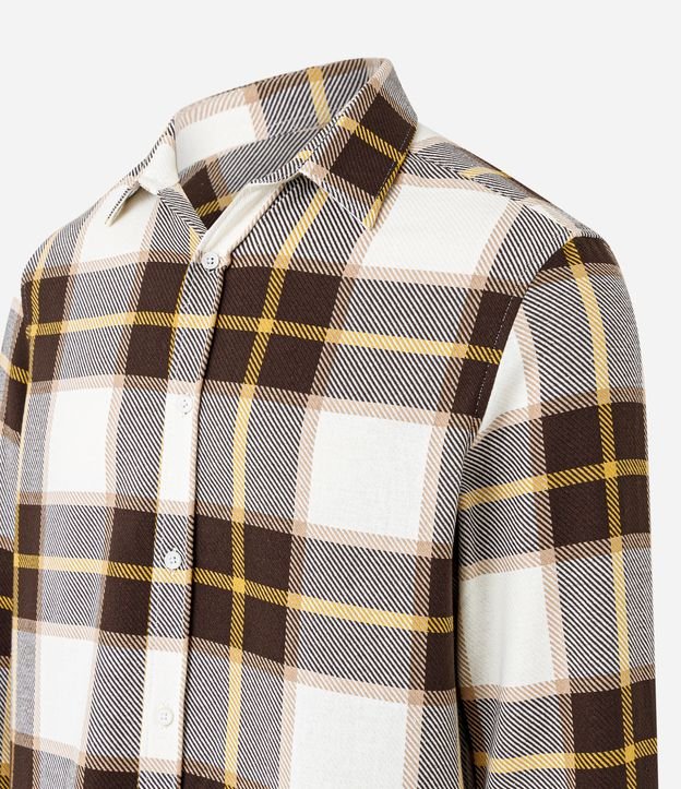 Camisa Regular em Flanela com Estampa Xadrez