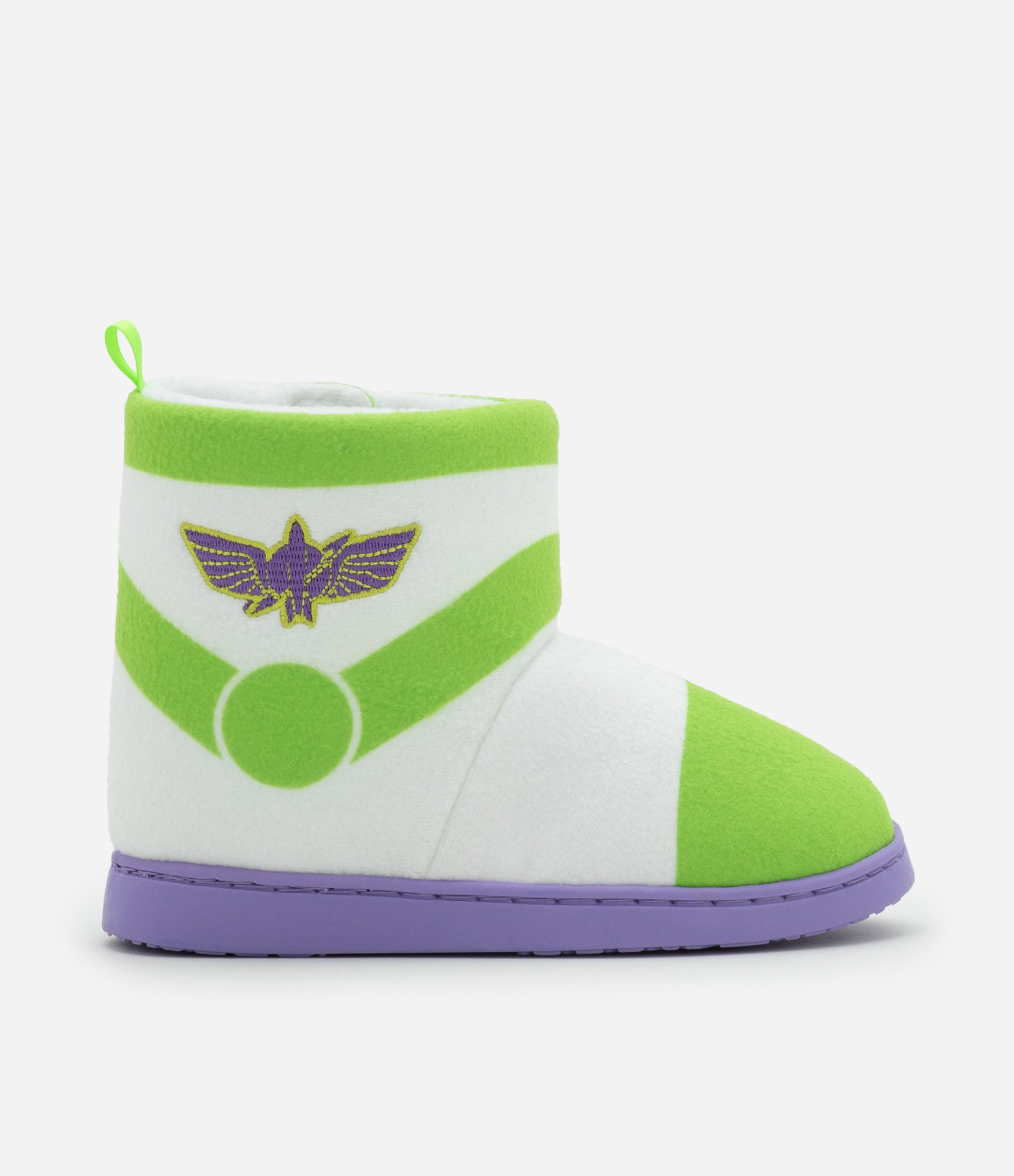 Pantufa Bota Infantil com Bordado Buzz Lightyear - Tam 21 a 32 Branco/Bege/Verde 5