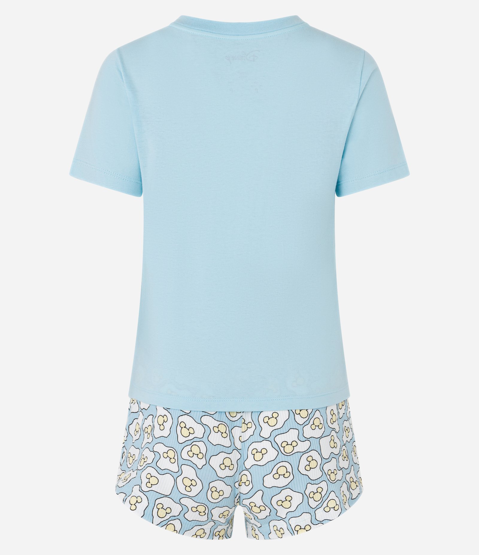 Pijama Short Doll Em Algodão com Estampa do Mickey Azul 2