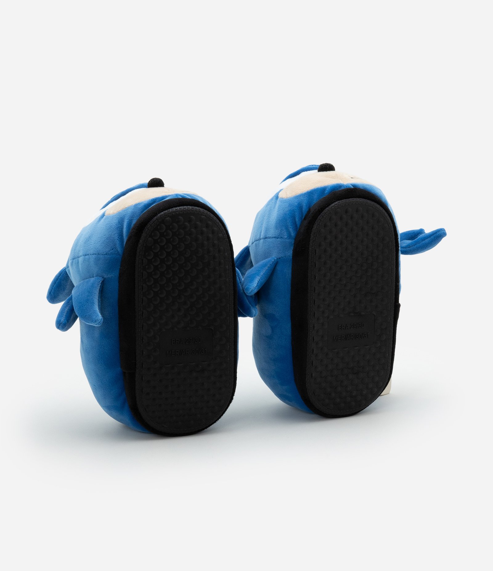 Pantufa Infantil Fechada em Fleece Bordado Sonic - Tam 29 a 36 Azul 4