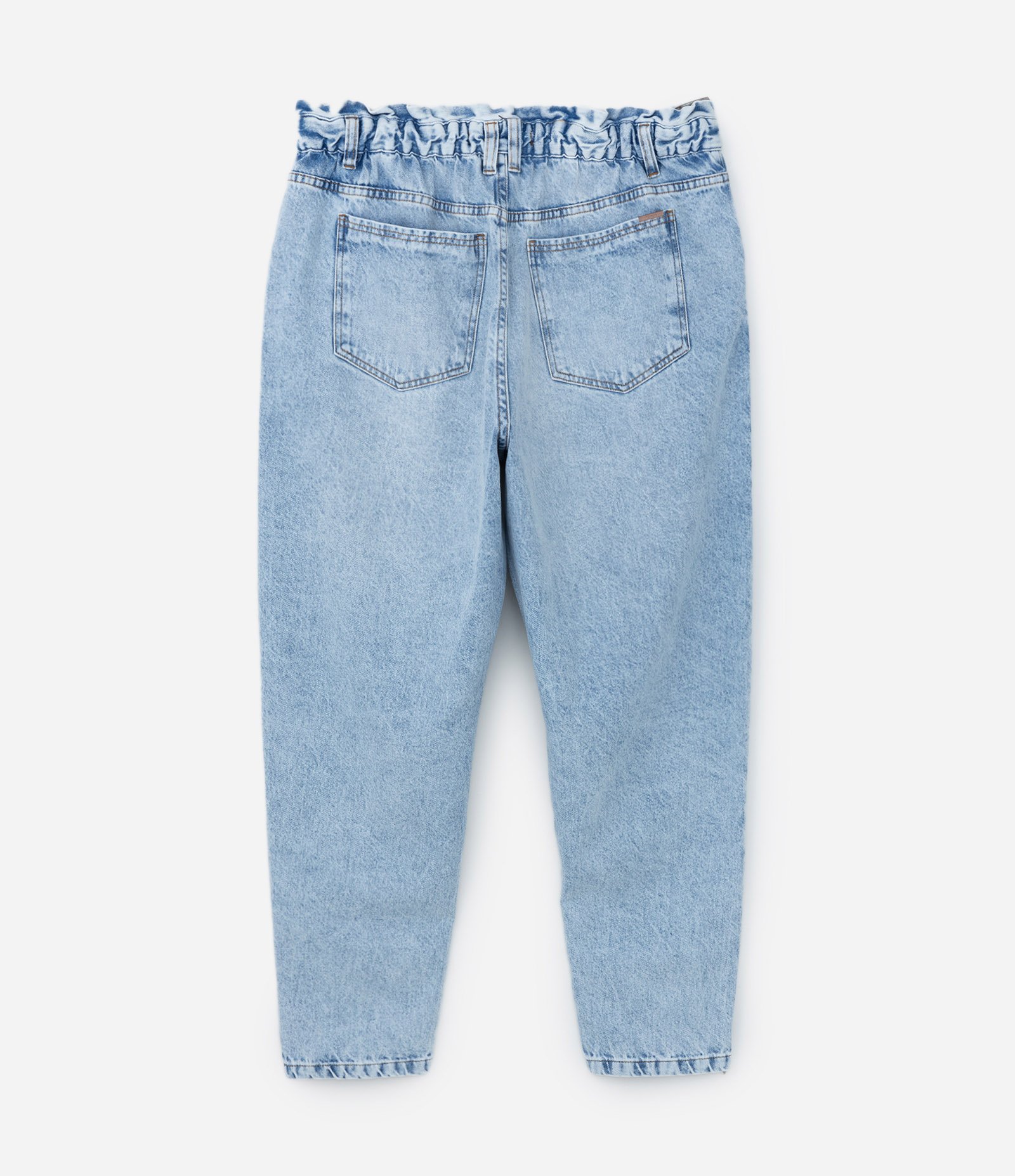 Calça Clochard em Jeans Delavê Curve & Plus Size Azul 6