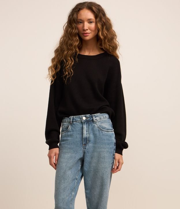 Calça Mom Jeans Marmorizada