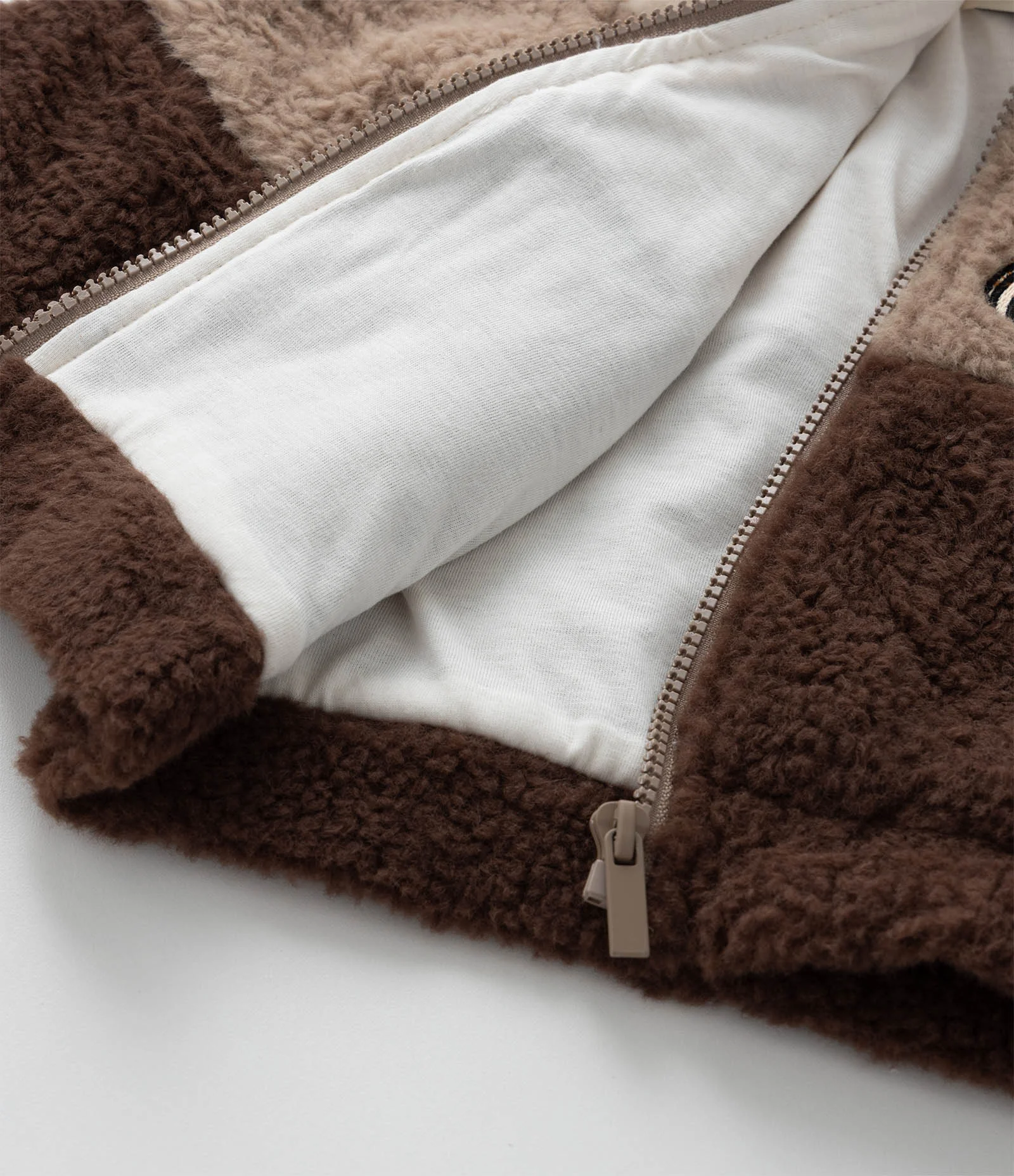 Casaco Infantil em Sherpa com Bordado do Simba - Tam 1 a 6 Anos Marrom/Bege 4