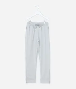 Calça Infantil Texturizada com Zíper - Tam 5 a 14 Anos