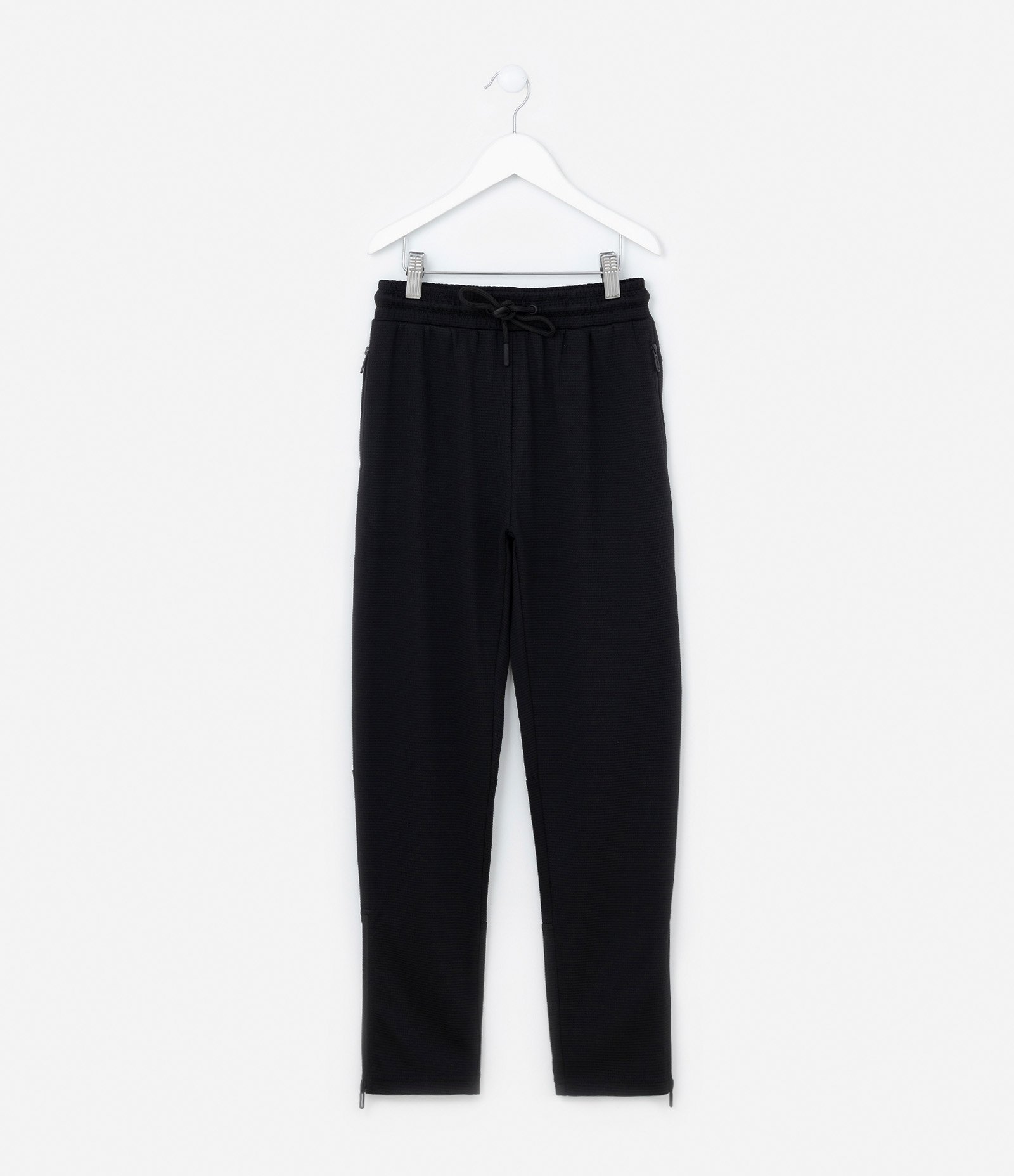 Calça Infantil Texturizada com Zíper - Tam 5 a 14 Anos Preto 1