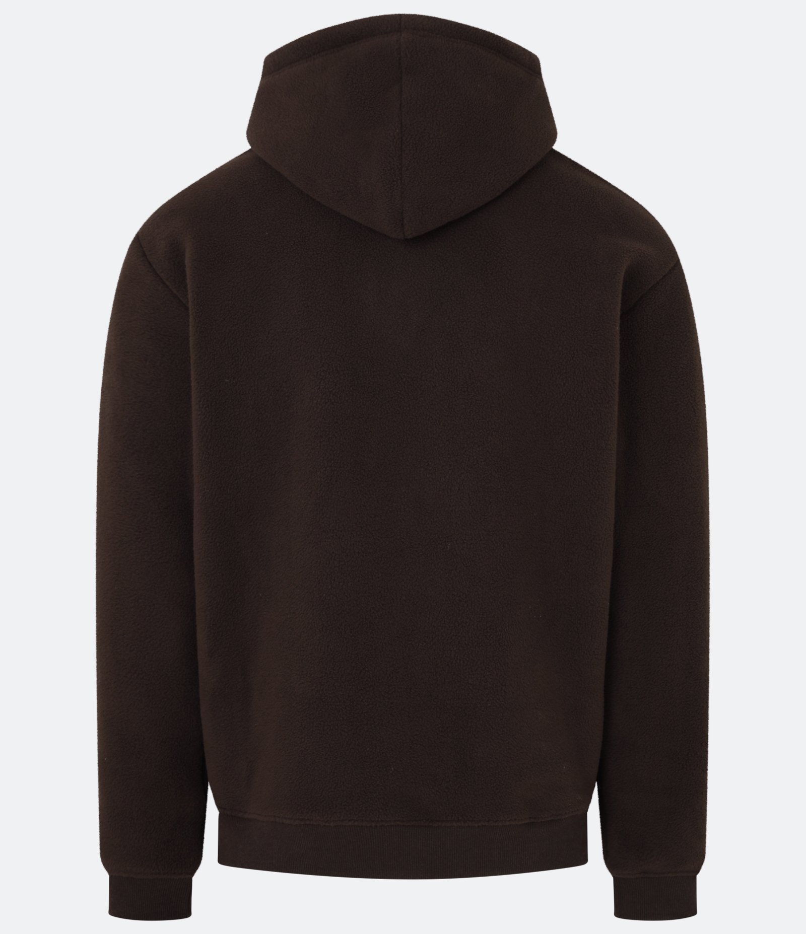 Moletom Fechado em Fleece com Capuz e Bolso Canguru Marrom 3