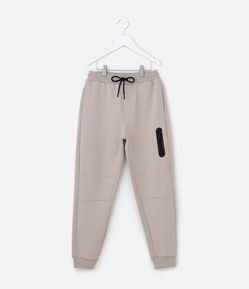 Calça Infantil em Moletom e Bolso com Zíper - Tam 5 a 14 Anos