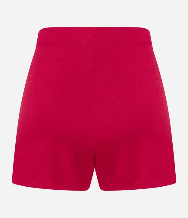 Short Saia em Ponto Roma com Fendinha Vermelho 6