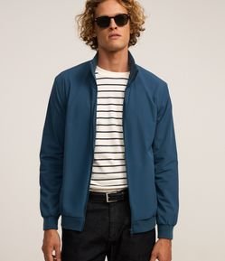 Jaqueta Bomber com Gola Alta