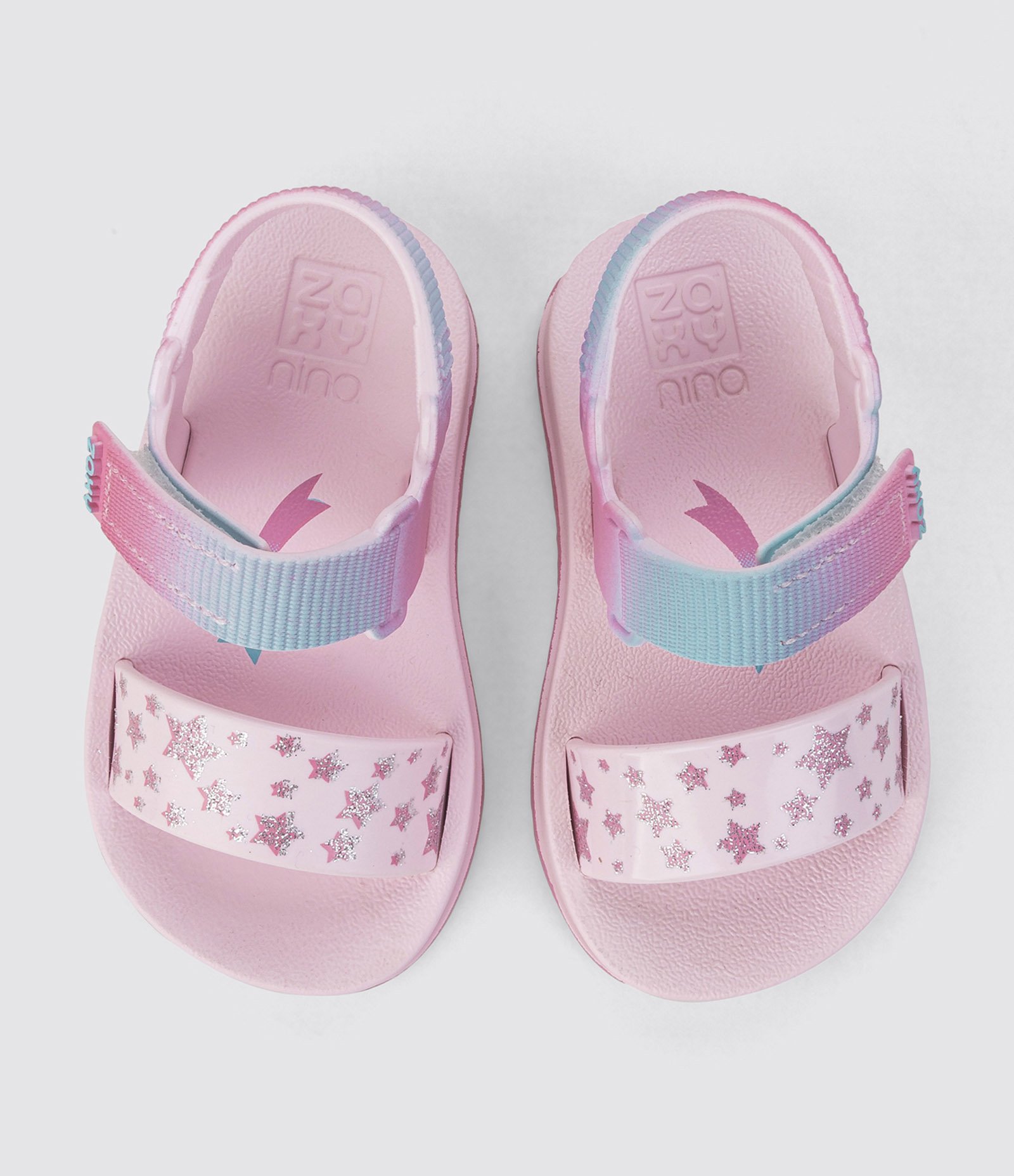 Sandália Infantil com Estampa Estrelinhas com Glitter Zaxy - Tam 19 a 27 Rosa 1