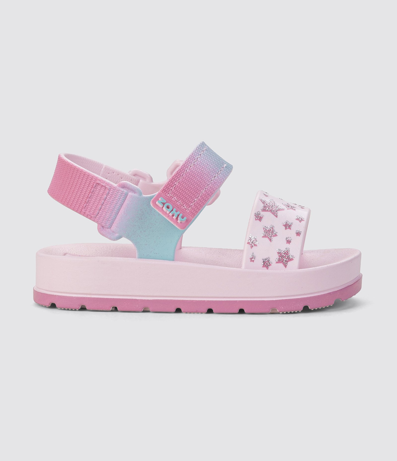 Sandália Infantil com Estampa Estrelinhas com Glitter Zaxy - Tam 19 a 27 Rosa 3