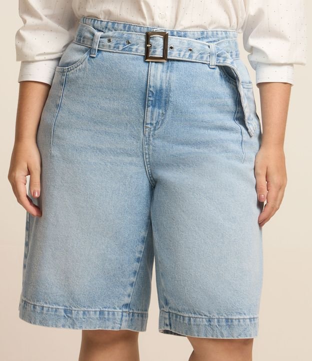 Bermuda Jorts em Jeans com Cinto Curve & Plus Size