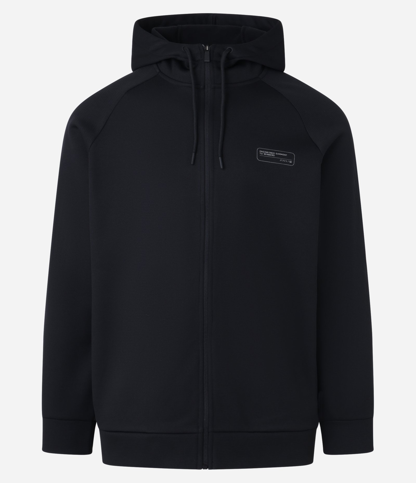 Casaco em Fleece com Estampa Localizada e Capuz Preto 6