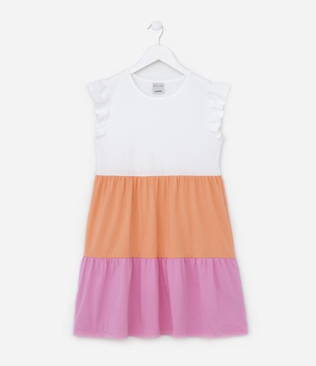 Vestido Marias Infantil com Babadinhos - Tam 5 a 14 Anos