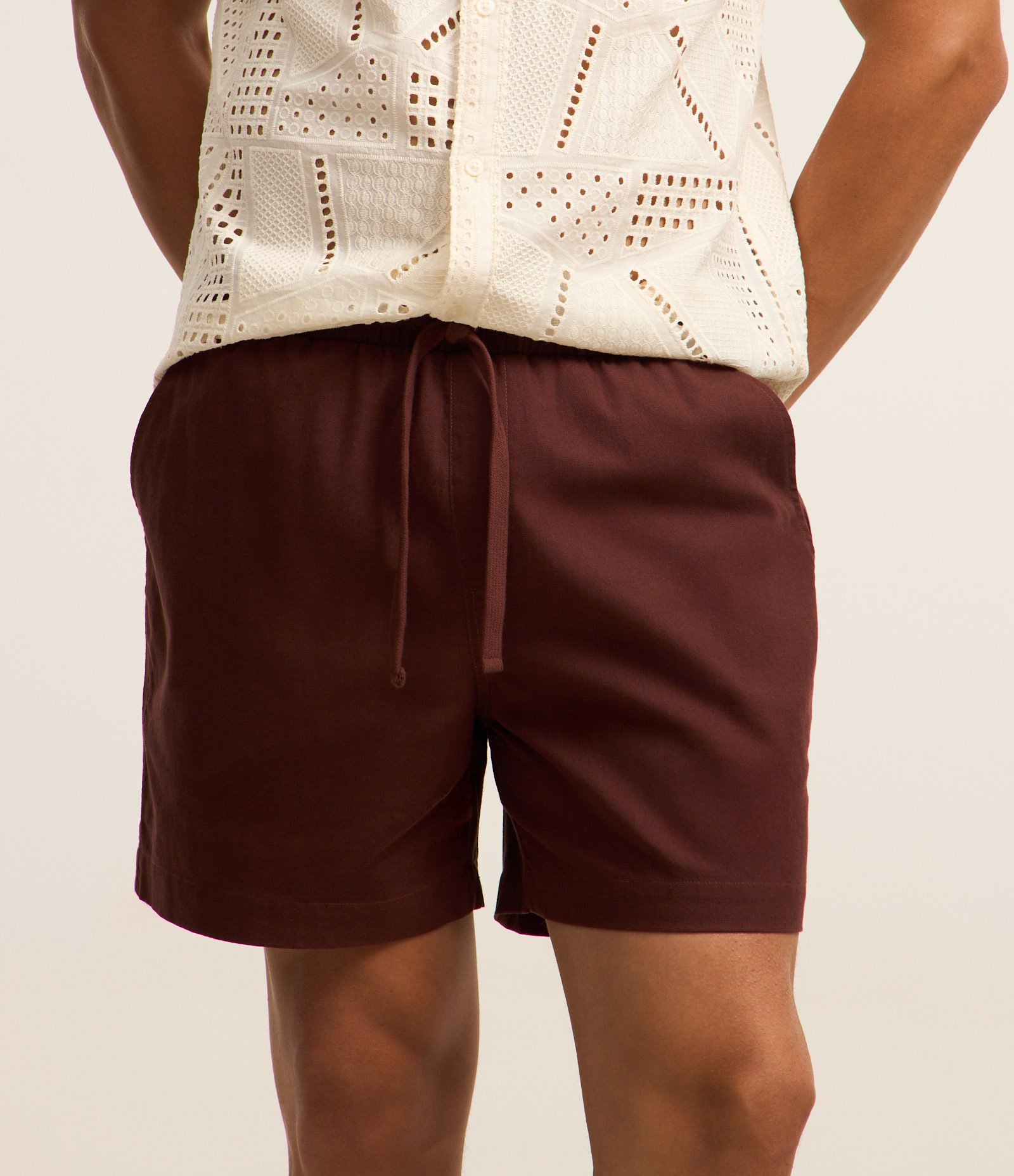 Bermuda em Algodão com Linho e Cós Elástico 2