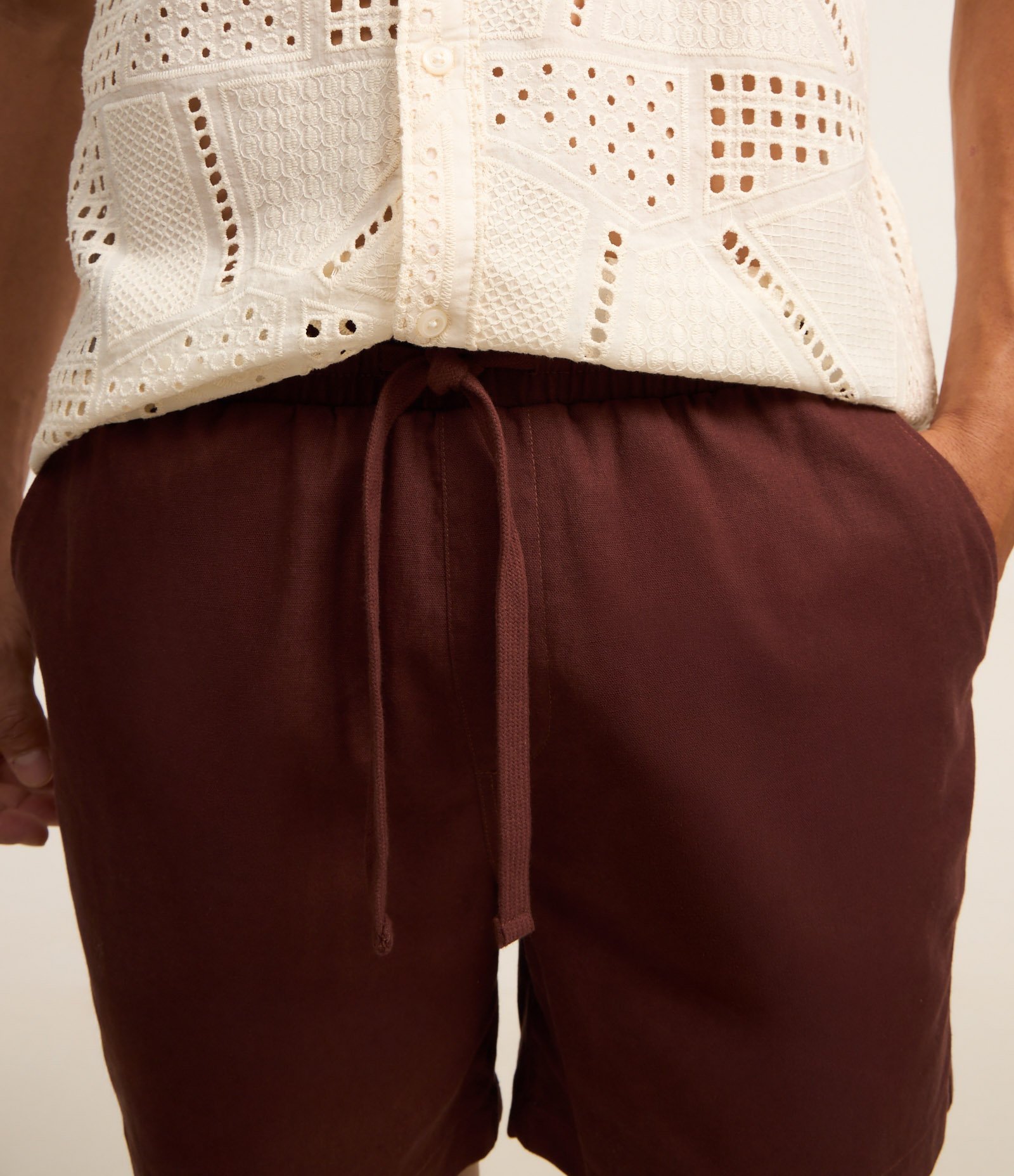 Bermuda em Algodão com Linho e Cós Elástico 4