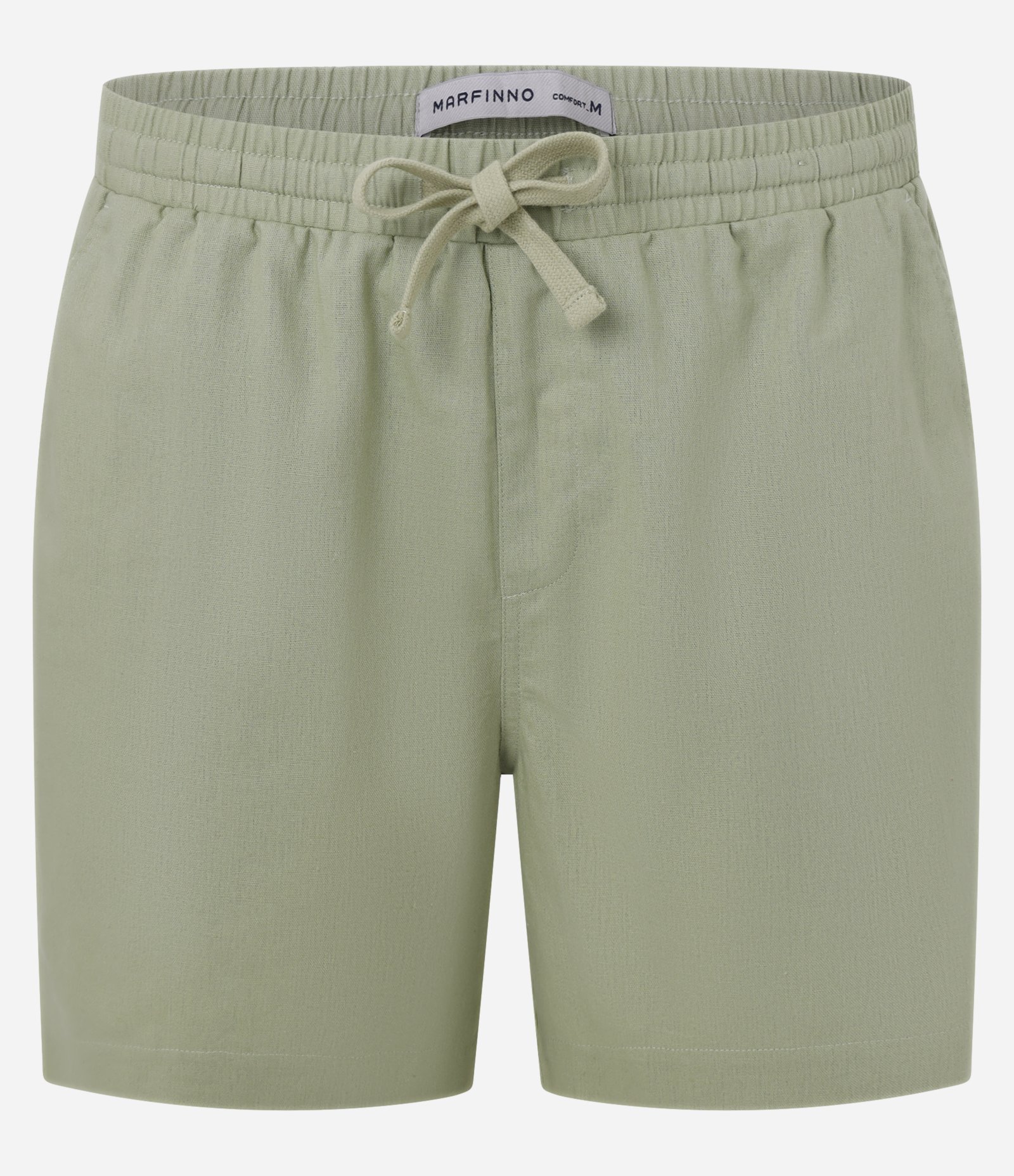 Bermuda em Algodão com Linho e Cós Elástico Verde Oliva 5