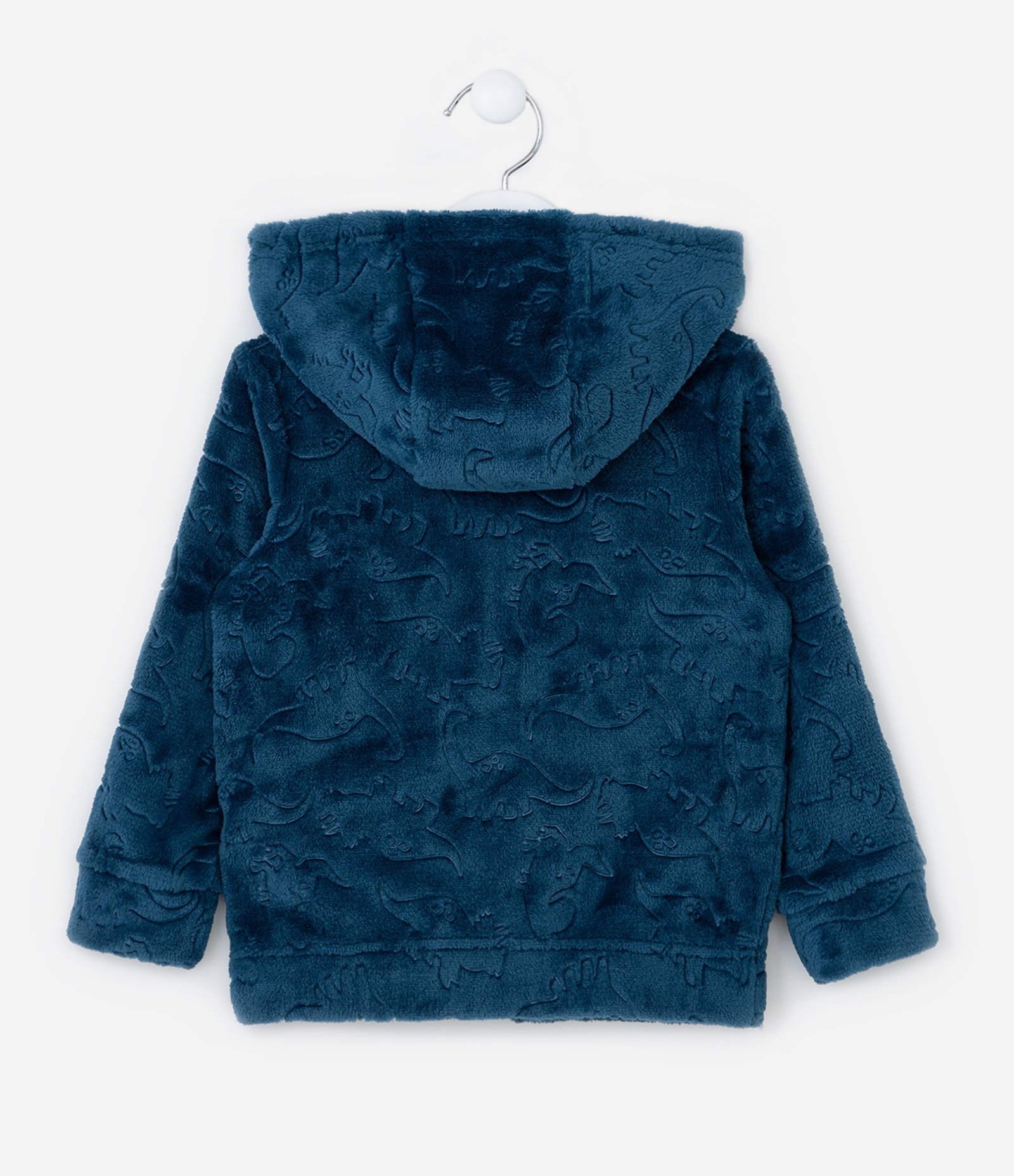 Casaco Infantil em Fleece com Textura de Ursinhos - Tam 1 a 6 Anos Azul 2