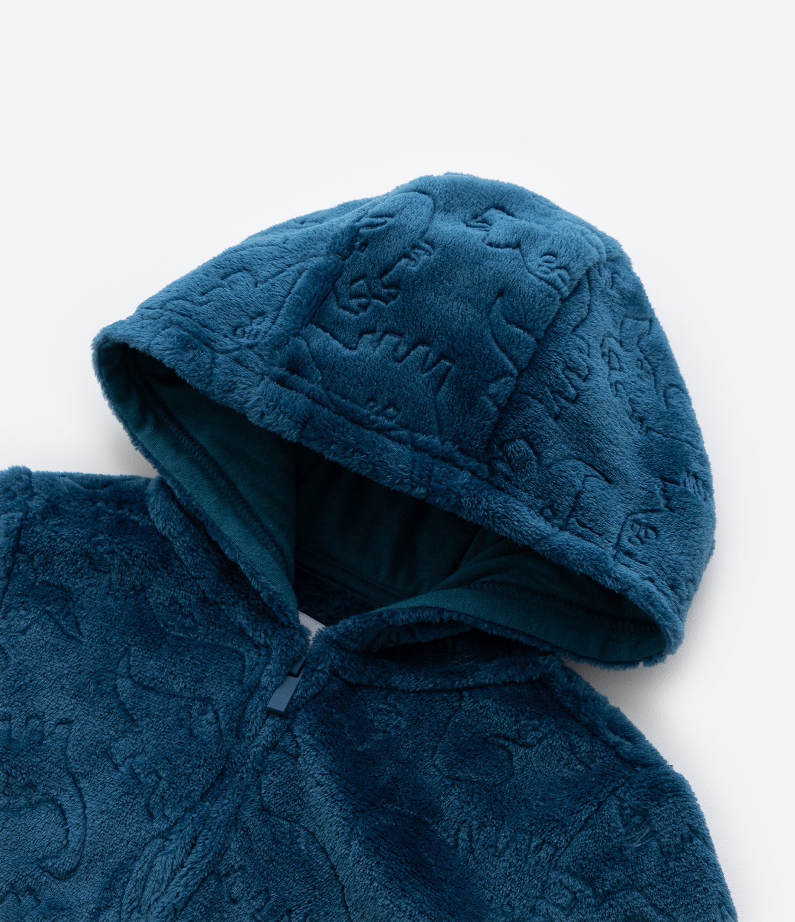 Casaco Infantil em Fleece com Textura de Ursinhos - Tam 1 a 6 Anos Azul 6