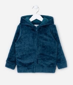 Casaco Infantil em Fleece com Textura de Ursinhos - Tam 1 a 6 Anos